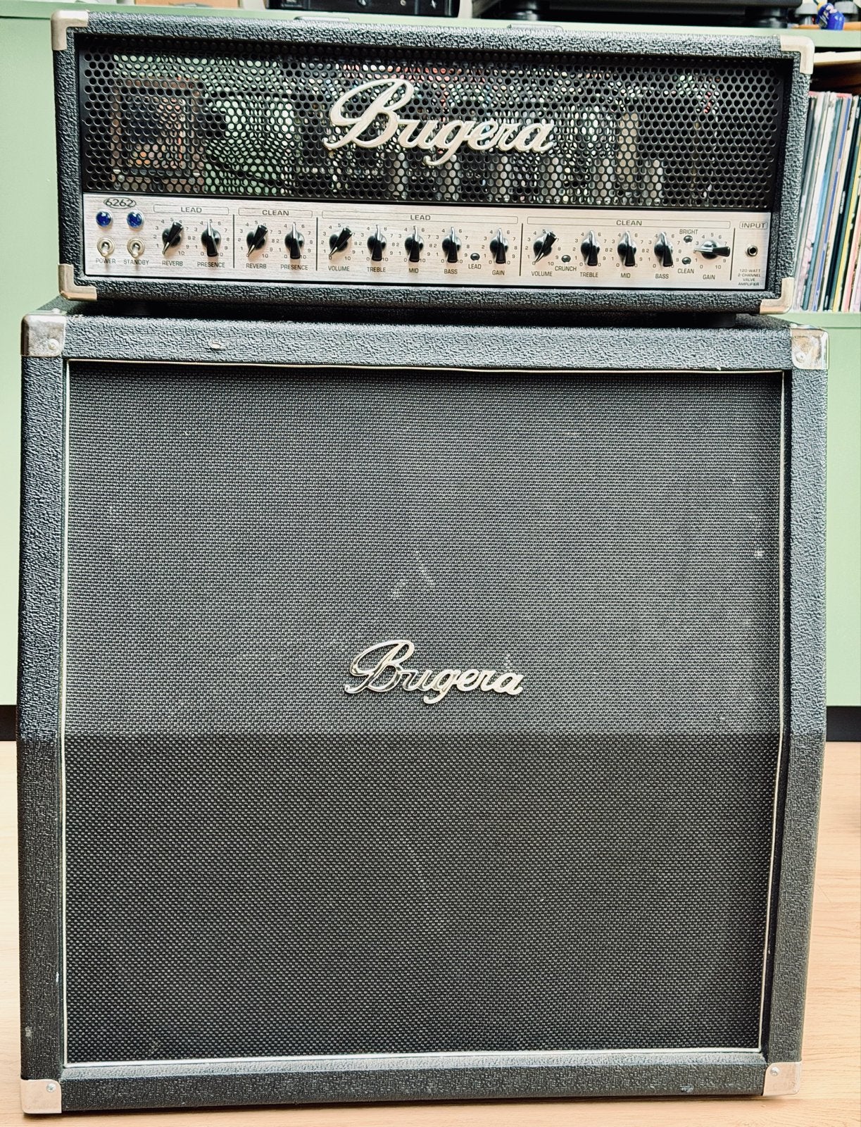 Bugera 6262 half stack met 4x12 200W cab, Ophalen, Zo goed als nieuw, Gitaar, 100 watt of meer