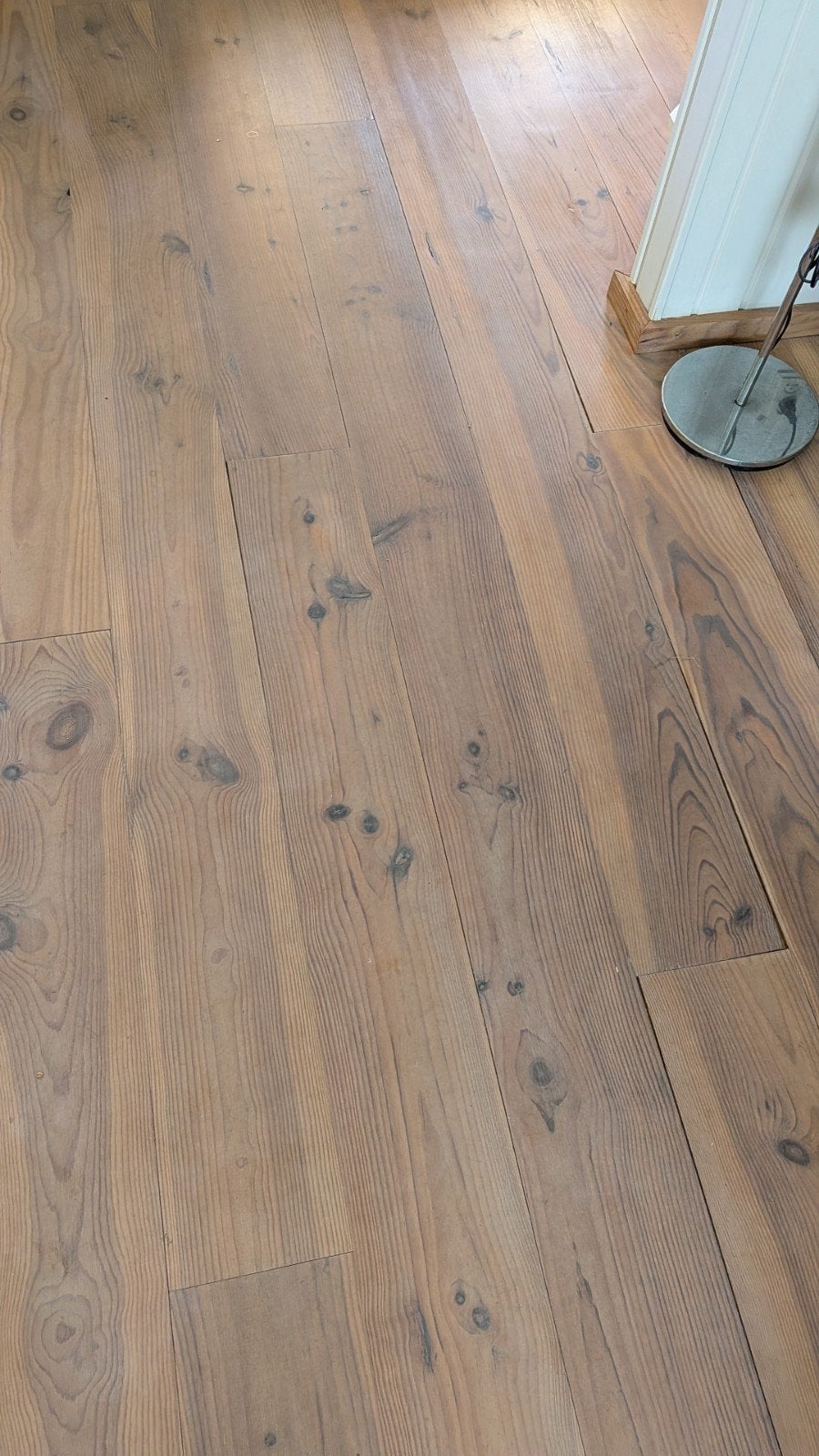 massief houten vloer ruim 40 m2, Doe-het-zelf en Verbouw, Vloerdelen en Plavuizen, Ophalen, Gebruikt, Vloerdelen of -planken, 10 m² of meer