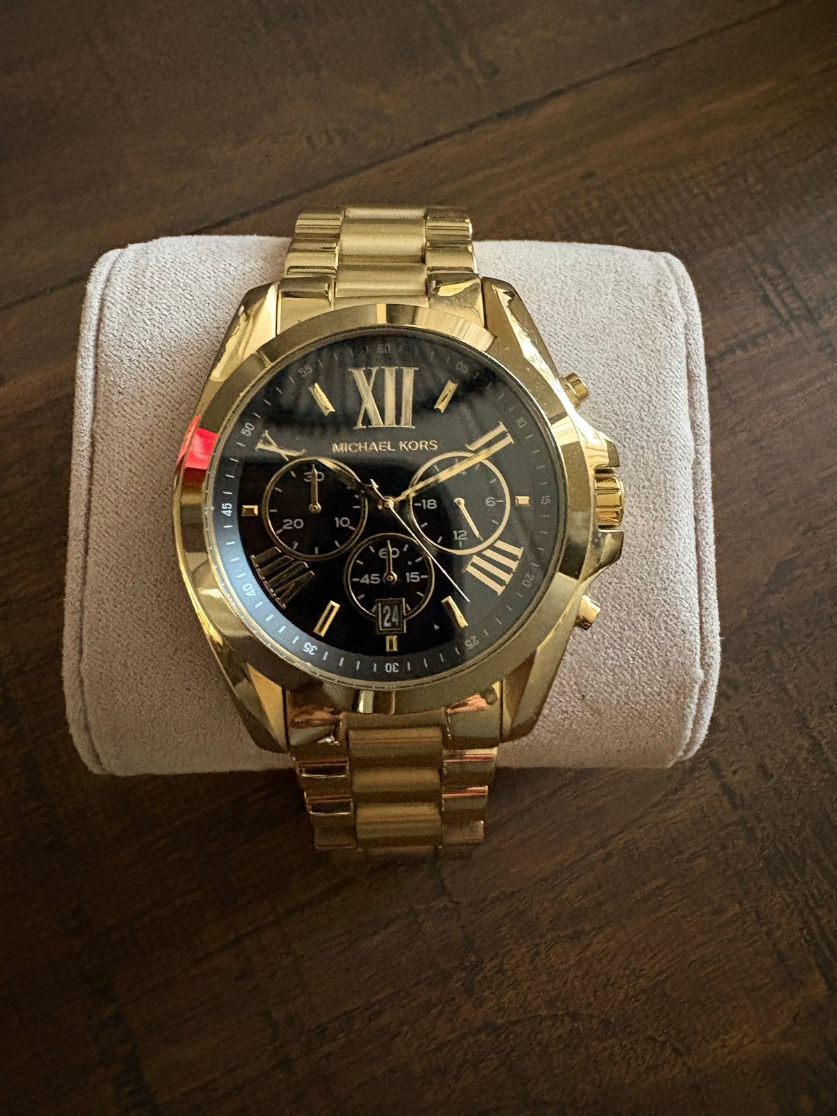 Michael Kors MK5739 Gouden Unisexhorloge - Zo goed als nieuw, Sieraden, Tassen en Uiterlijk, Horloges | Heren, Staal, Polshorloge
