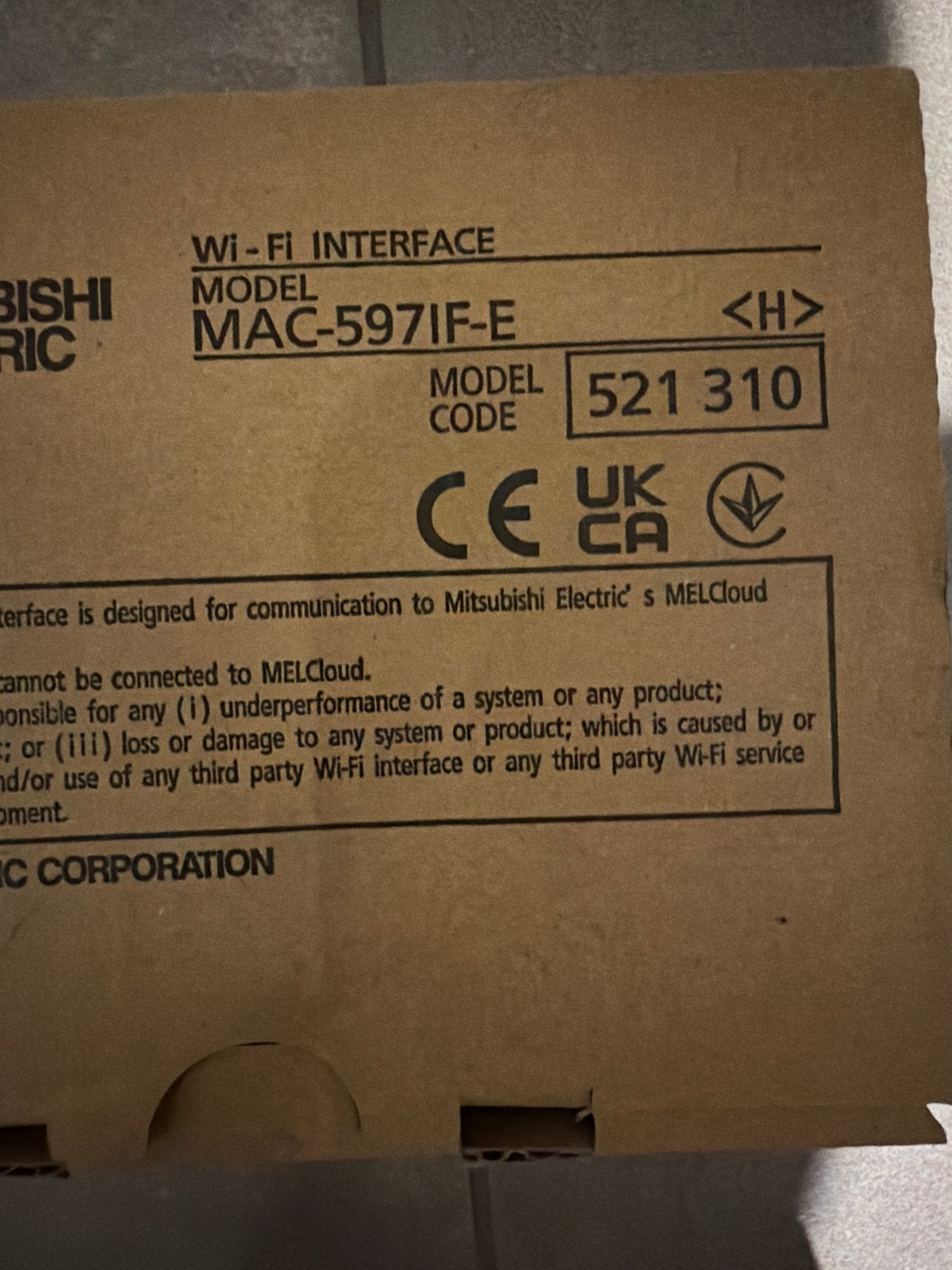 Mitsubishi Wi-Fi module voor airconditioning MAC-597IF-E, Ophalen, Nieuw, Afstandsbediening