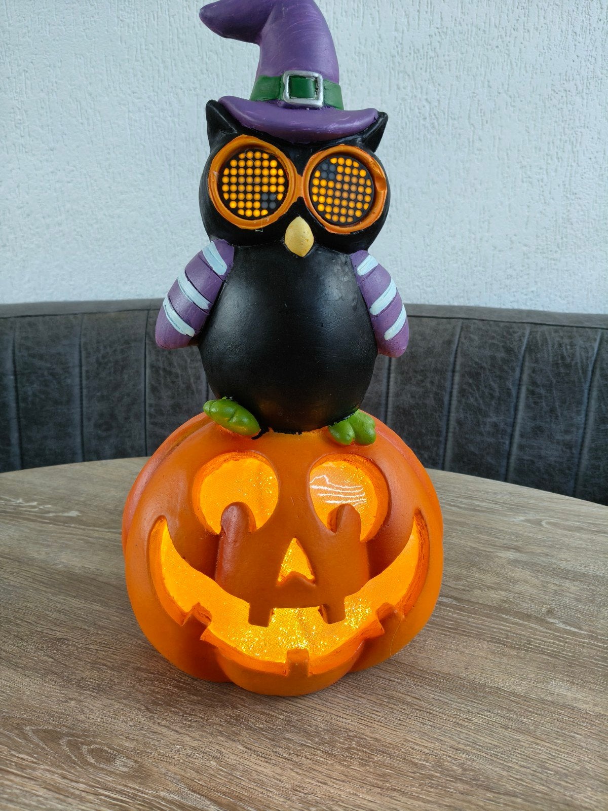 Halloween beeld met licht, de ogen knipperen en bewegen, Ophalen of Verzenden, Halloween of Griezel