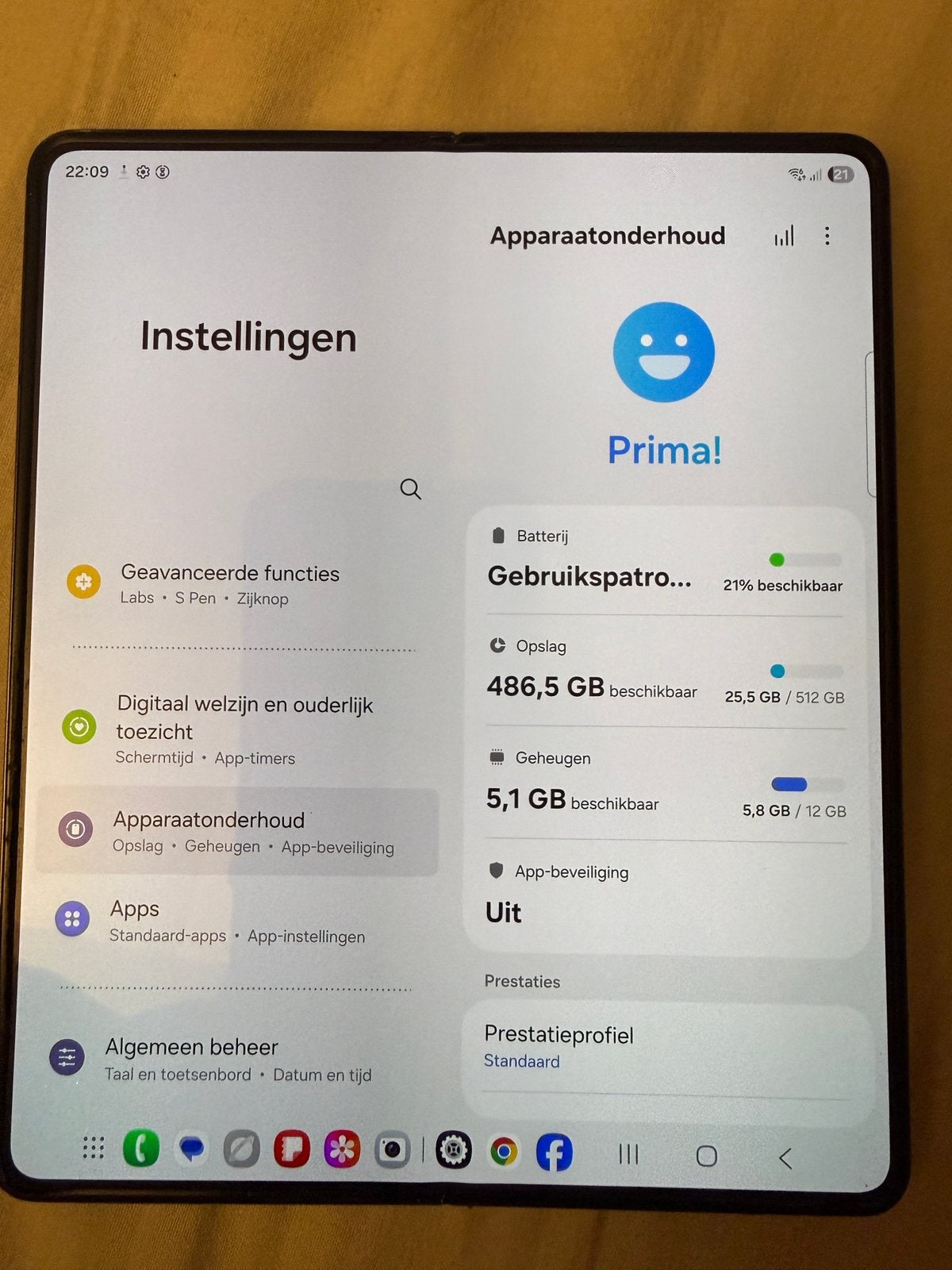 Samsung Z Fold 5 512GB, Ophalen, Gebruikt, Zwart, 512 GB