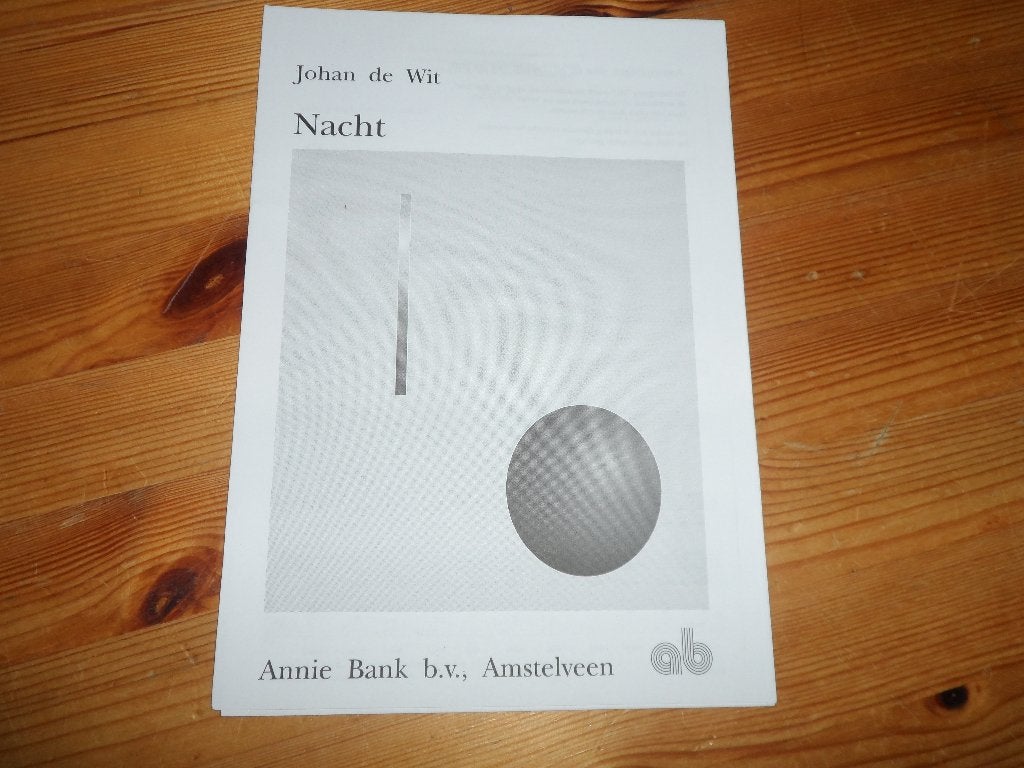 Nacht - johan de wit, Gebruikt, Klassiek, Ophalen of Verzenden, Koor