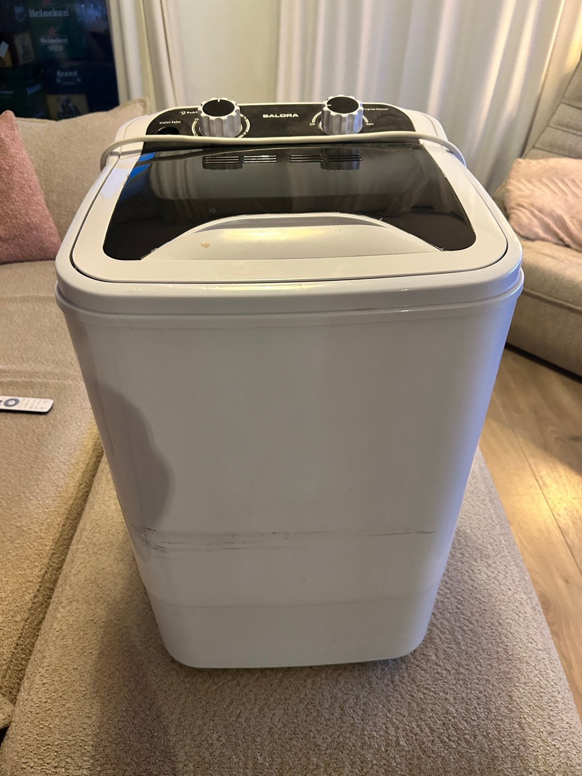 Salora Mini Wasmachine WMR5350 - Ideaal voor Camping/Tiny Ho, Witgoed en Apparatuur, Ophalen, Minder dan 85 cm, Minder dan 4 kg