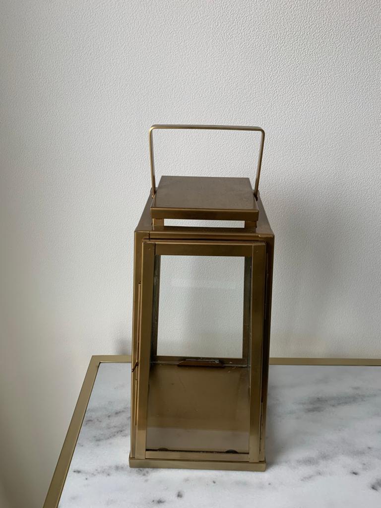 Goudkleurig lantaarn van Zara Home, Ophalen, Zo goed als nieuw, Goud, Metaal