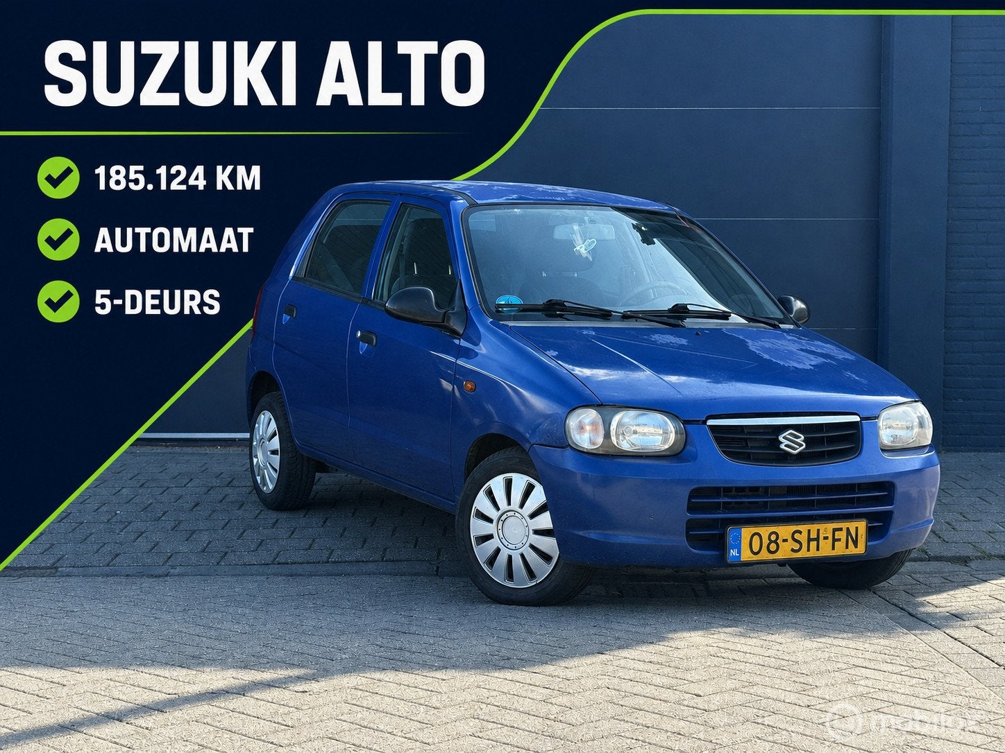 Suzuki Alto 1.1 GLX, Auto's, 4 cilinders, Blauw, Origineel Nederlands, Bedrijf