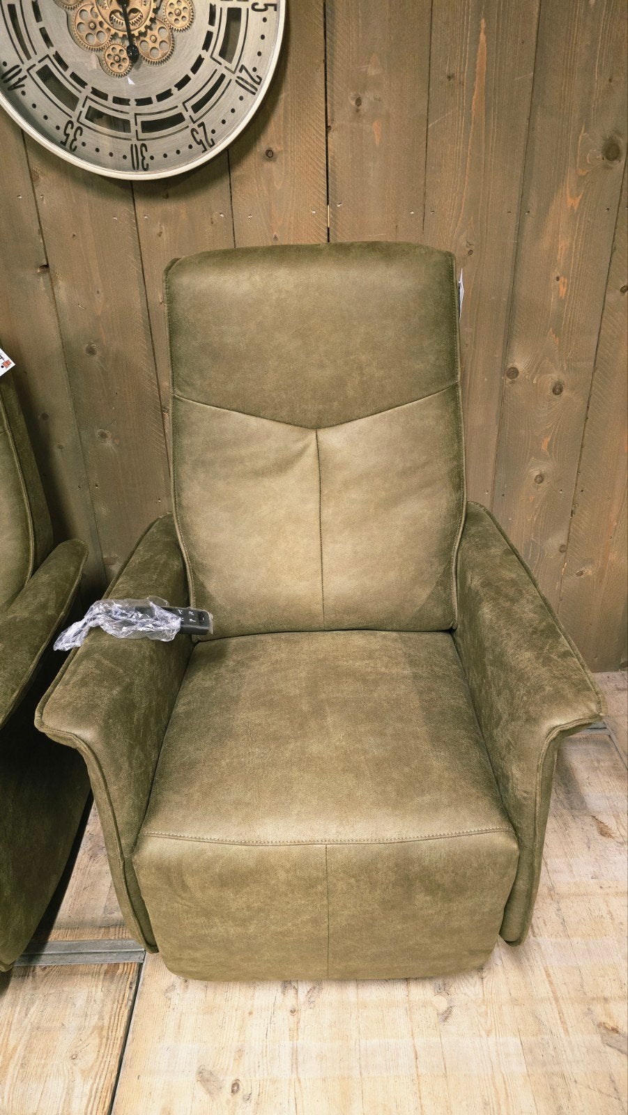 Mooie Opsta Fauteuils Groen Jachtleer Elektrisch, Overige kleuren, Nieuw, Ophalen of Verzenden, Vijf, Zes of meer stoelen