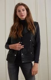 Yaya oversized gilet echt leer maat 38 zwart, Maat 38/40 (M), Verzenden, Zwart, Zo goed als nieuw