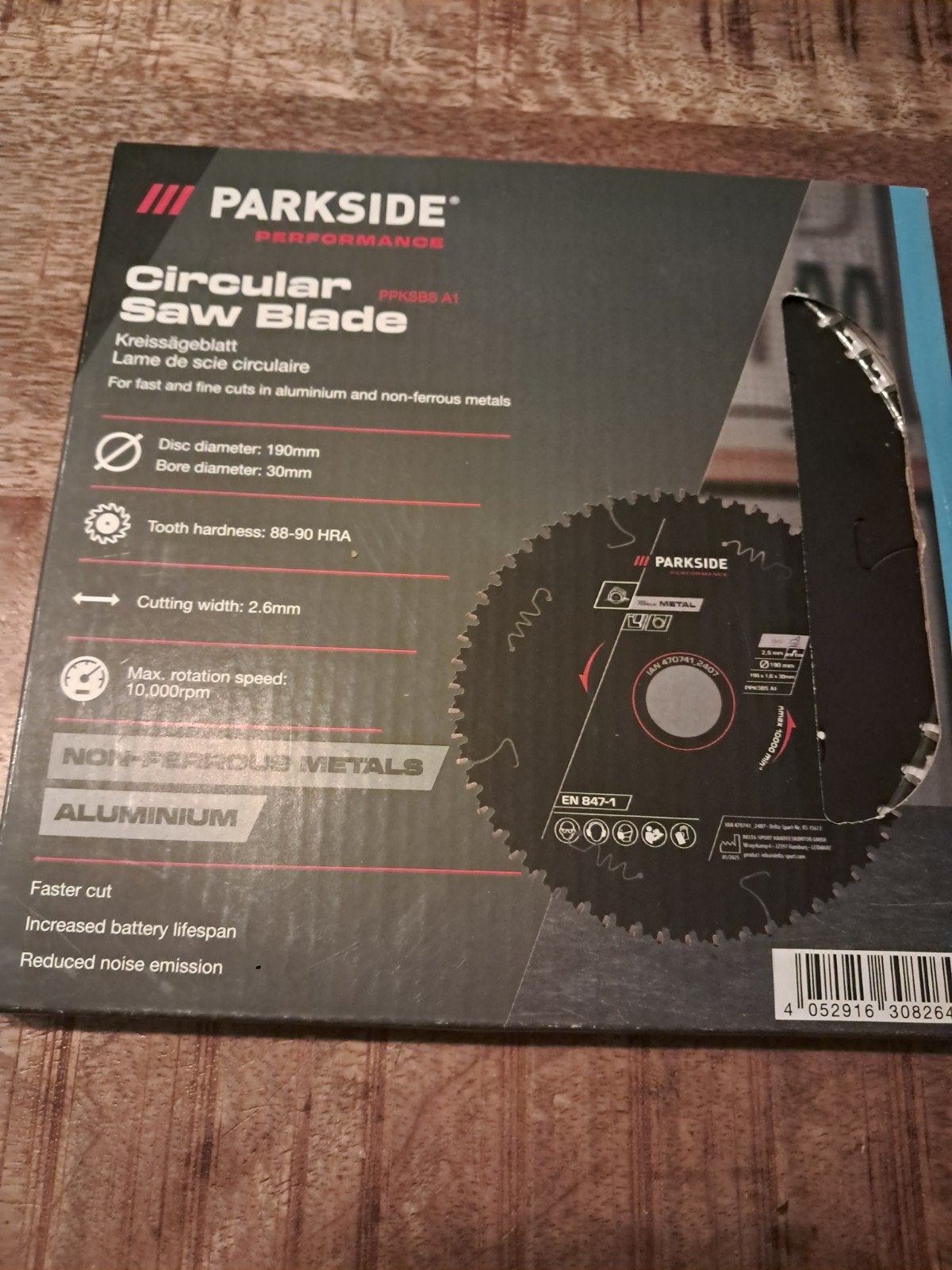 Parkside Cirkelzaagblad PPK68B A1 - 190mm, Ophalen of Verzenden, Nieuw, Cirkelzaag, Parkside