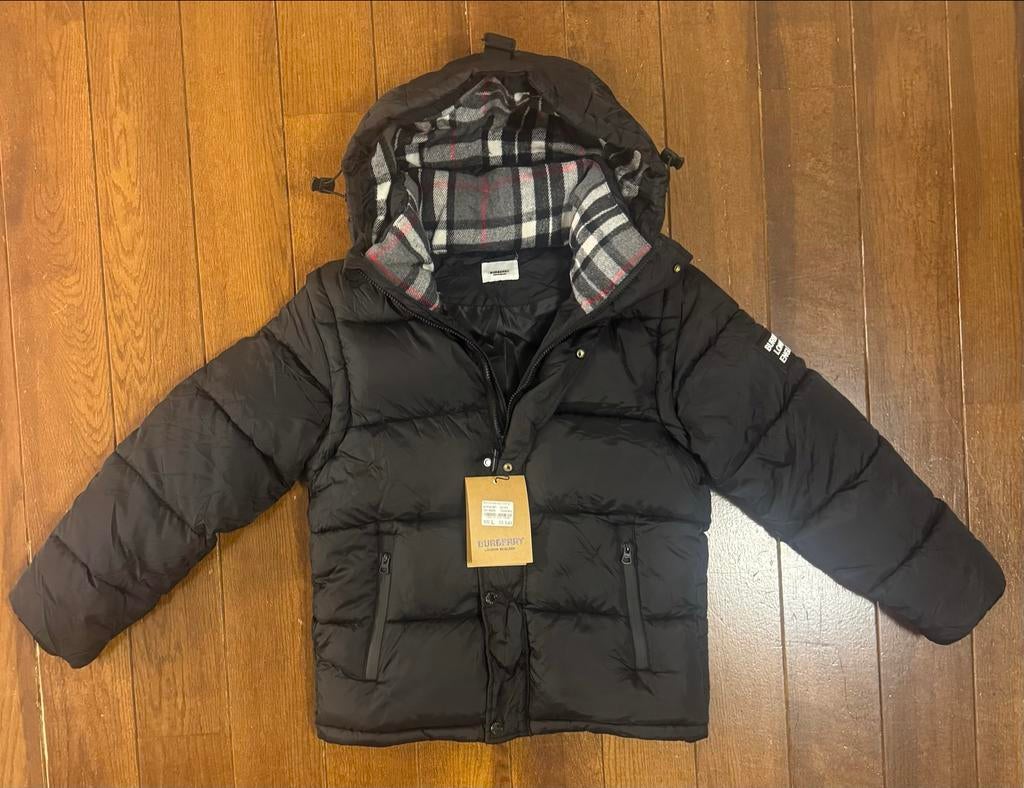 Burberry Puffer Jas - Zwart met afneembare mouwen, Kleding | Heren, Jassen | Winter, Ophalen of Verzenden, Nieuw, Maat 52/54 (L)