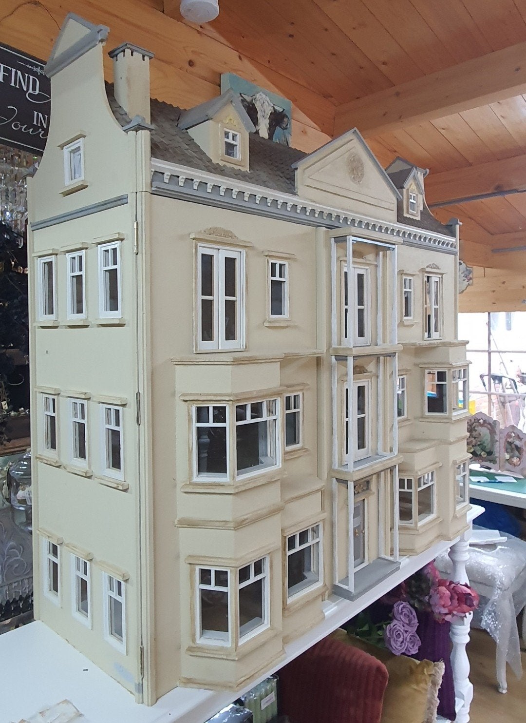 Prachtig Victoriaans Poppenhuis 'Cronenstijn' (Schaal 1:12), Poppenhuis, Ophalen of Verzenden, Zo goed als nieuw