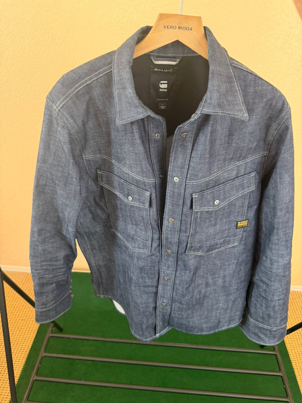 G star raw spijkerjas, Kleding | Heren, Jassen | Zomer, Verzenden, Gedragen, Maat 56/58 (XL), Blauw
