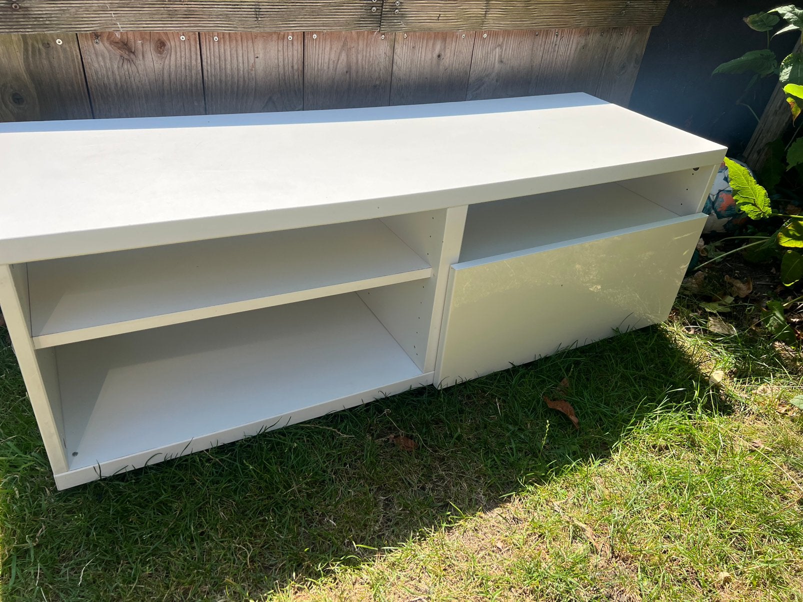 Besta tv meubel wit 120 cm met lade, 100 tot 150 cm, Ophalen of Verzenden, Zo goed als nieuw, Minder dan 100 cm