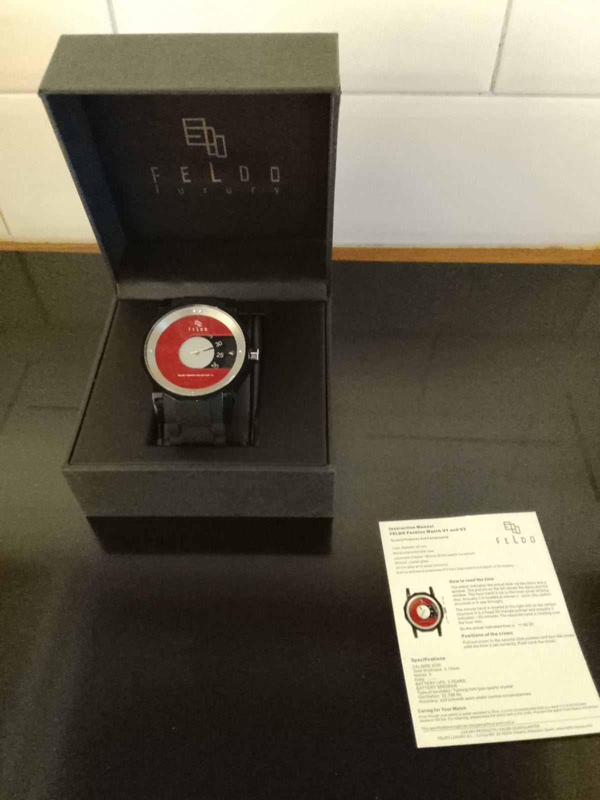 Feldo Watch V1 Orgineel, Ophalen of Verzenden, Nieuw, Zwart