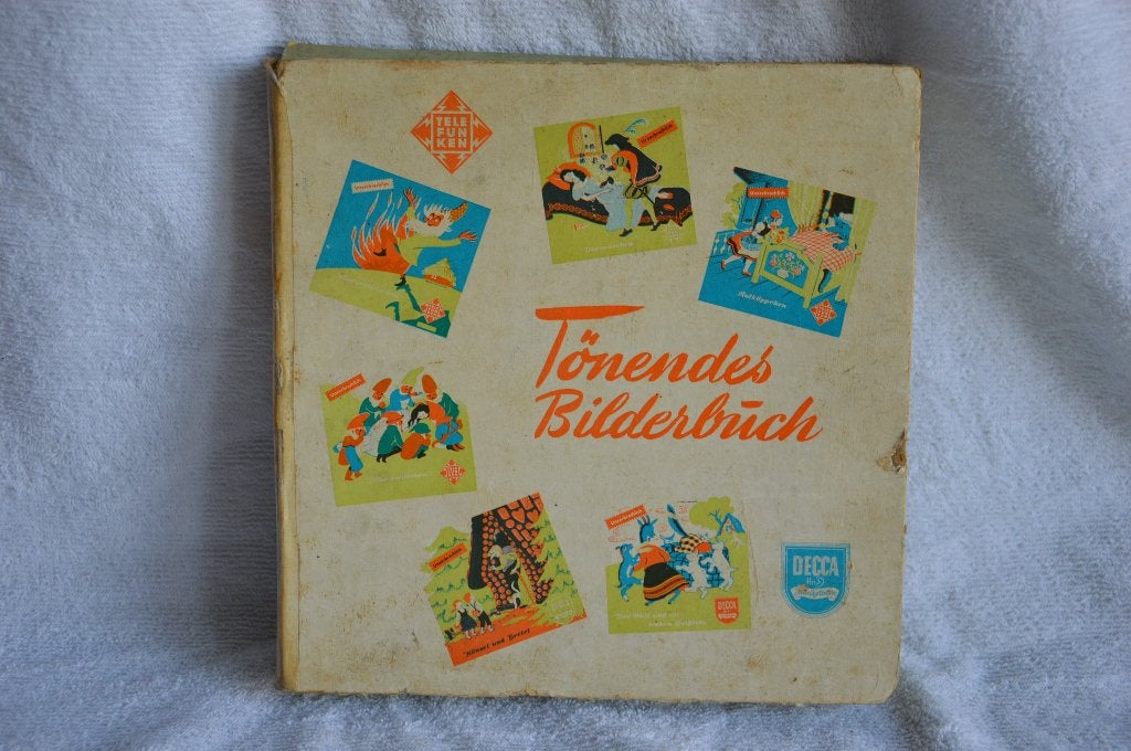 Verzamelalbum met 6 Duitse sprookjes singeltjes, jaren 50, Gebruikt, 6 tot 9 jaar, Voor 1960, Ophalen of Verzenden