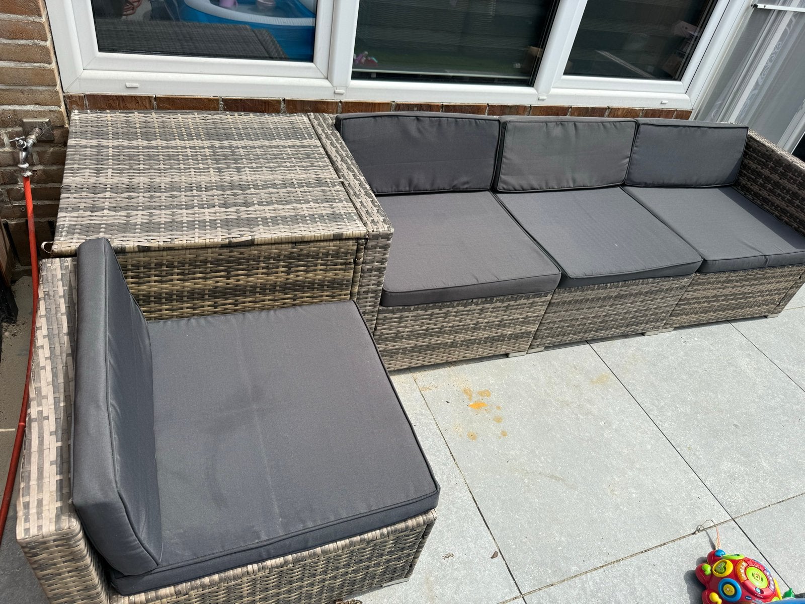 Wicker lounge Pisa - Comfortabele loungeset, Ophalen, 5 zitplaatsen, Gebruikt, Loungeset