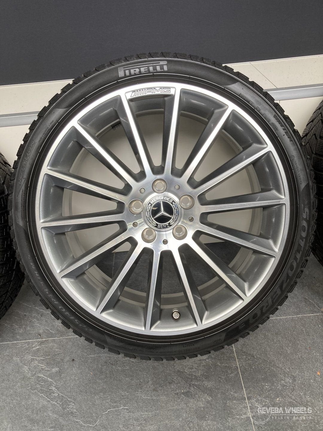 19” originele Mercedes A W177 AMG velgen winterbanden 5x112, 19 inch, Gebruikt, -, -