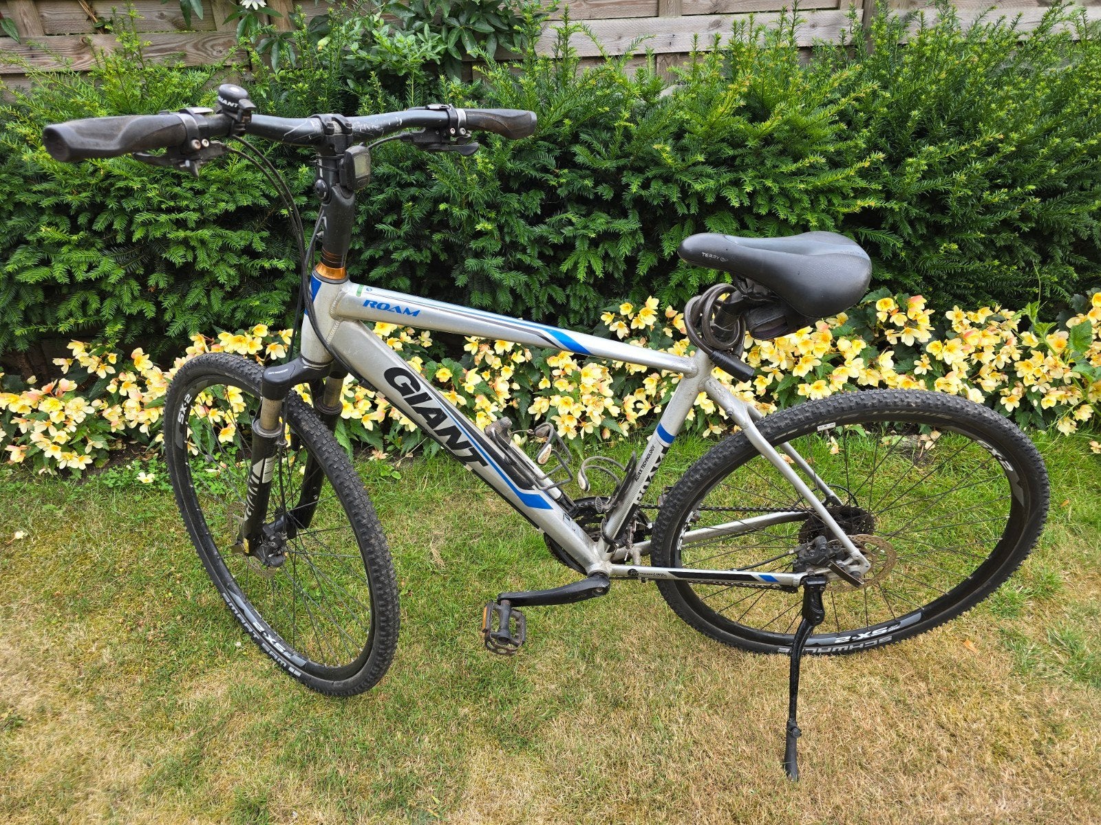 Giant Roam Herenfiets - Zilver/Blauw, Goede Staat, Ophalen, 28 inch, Gebruikt, Vering