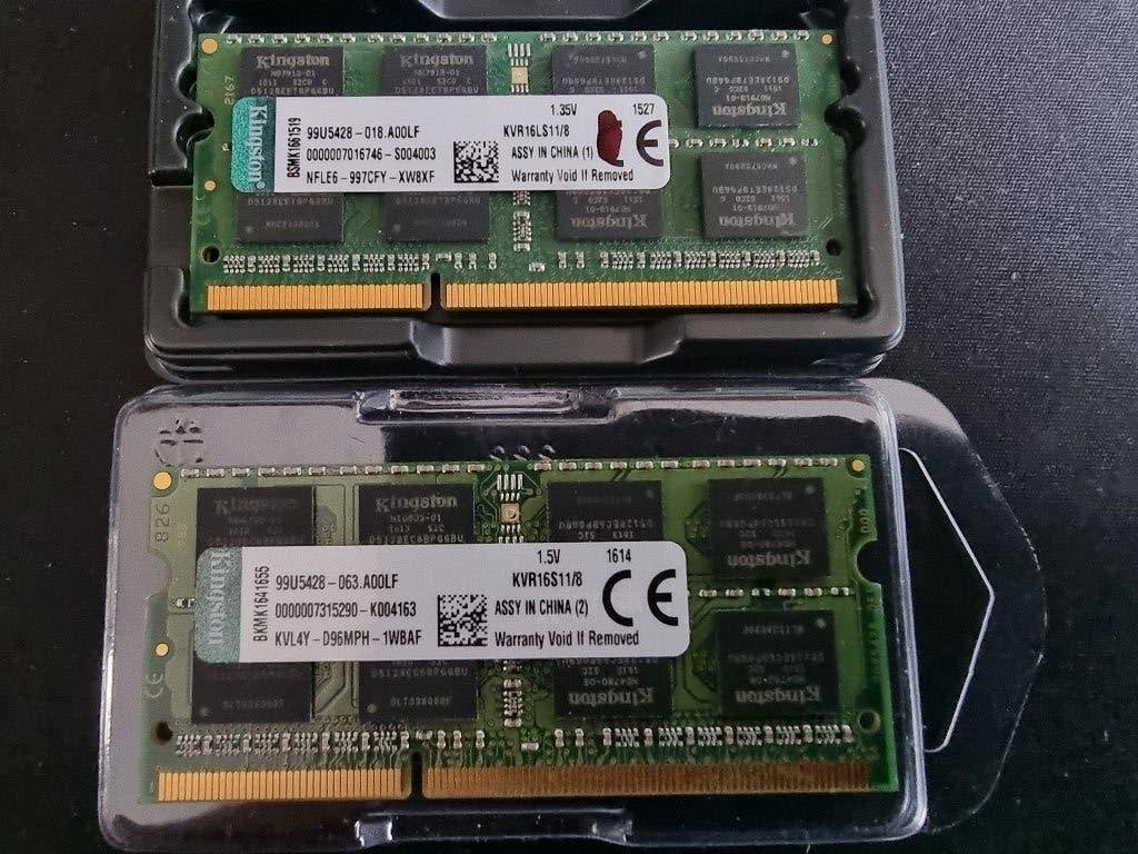 16GB (2X8GB) DDR3 PC3L-12800 1,35V 2RX8 1600Mhz Kingston., Computers en Software, DDR3, Ophalen of Verzenden, Zo goed als nieuw