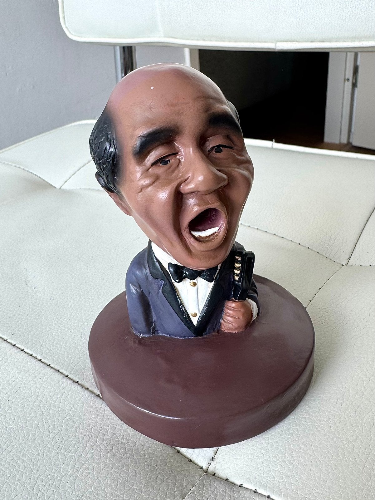Vintage Louis Armstrong KarikatuurBeeld ZingendeJazzMuzikant, Verzenden, Gebruikt, Fantasy