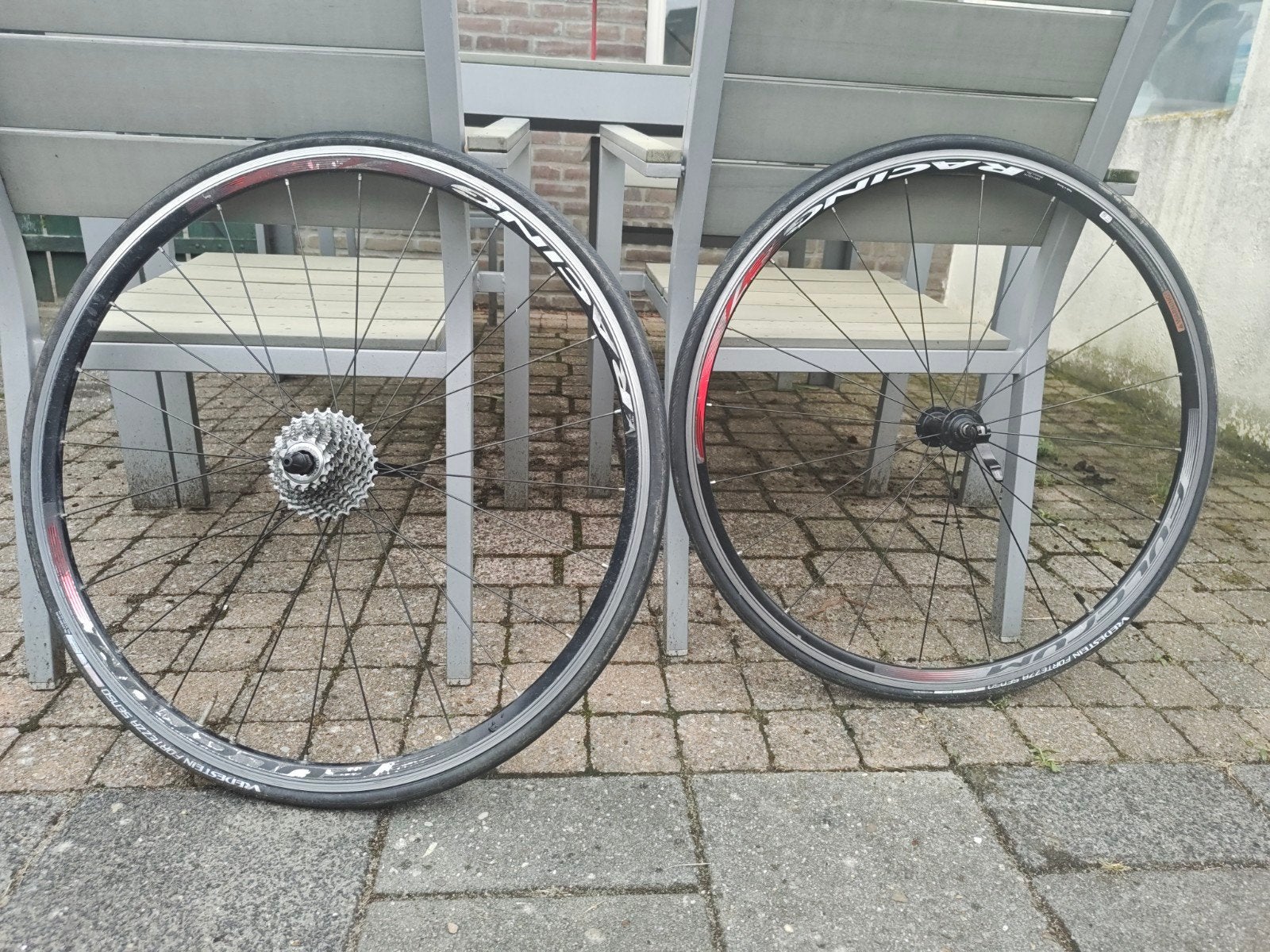 Fulcrum Racing 7 racefiets wielen met Campagnolo cassette, Fulcrum, Gebruikt, Aluminium, Racefiets
