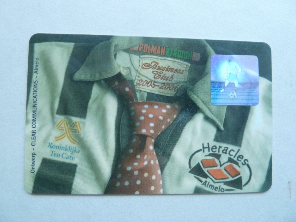Businessclubcard  Heracles  2005/2006 Roze achterkant, Verzamelen, Ophalen of Verzenden, Zo goed als nieuw, Overige binnenlandse clubs