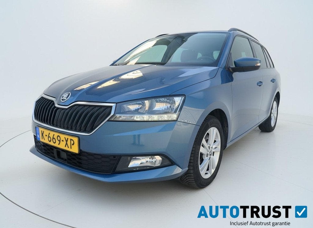 Skoda Fabia Combi 1.0 TSI AUTOMAAT Ambition CLIMA CRUISE NAV, Auto's, Skoda, Stof, Gebruikt, 95 pk, Blauw