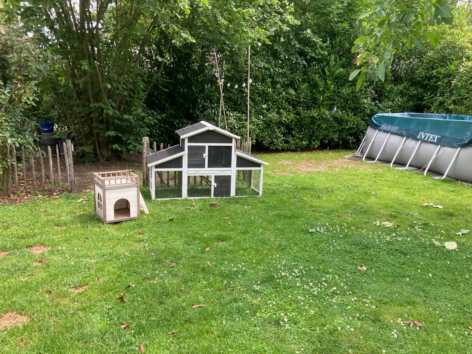 Konijnenhok en schuilhokje te koop, Dieren en Toebehoren, Ophalen, Gebruikt, Overige typen