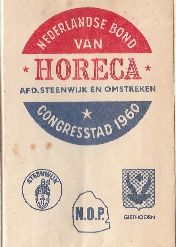 HORECA Steenwijk Giethoorn N.O.P. Noordoostpolder 1960, Ophalen of Verzenden
