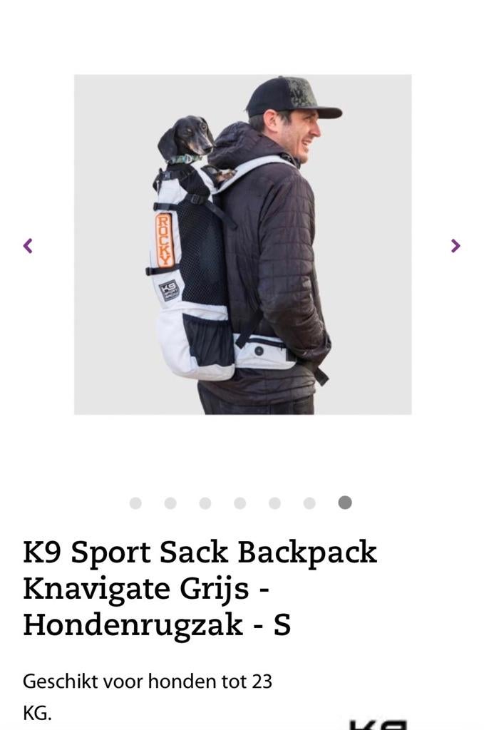 Hondenrugzak K9 sport sack knavigate Small, Ophalen of Verzenden, Zo goed als nieuw