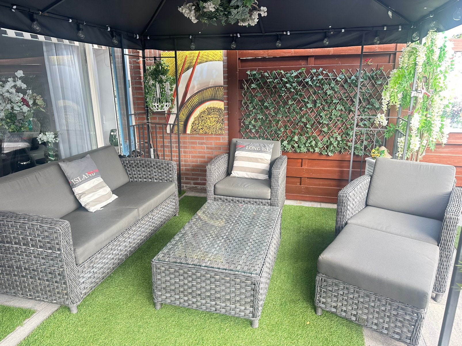 ZGAN 4 Seasons Outdoor Loungeset Tuinset, Ophalen, Zo goed als nieuw, Wicker, Stoel