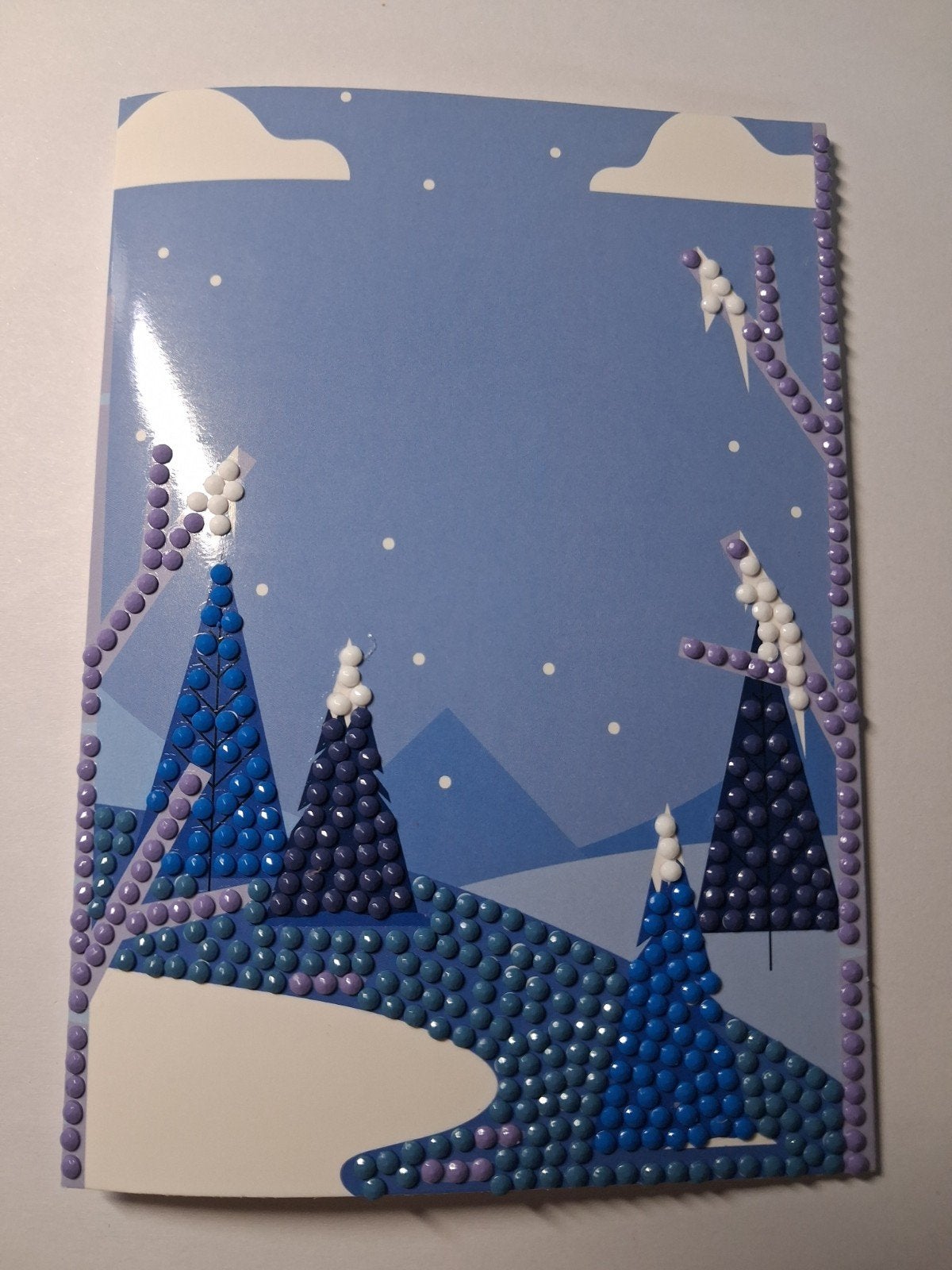 kaart diamond painting winterlandschap, Ophalen of Verzenden, Nieuw, Overige thema's