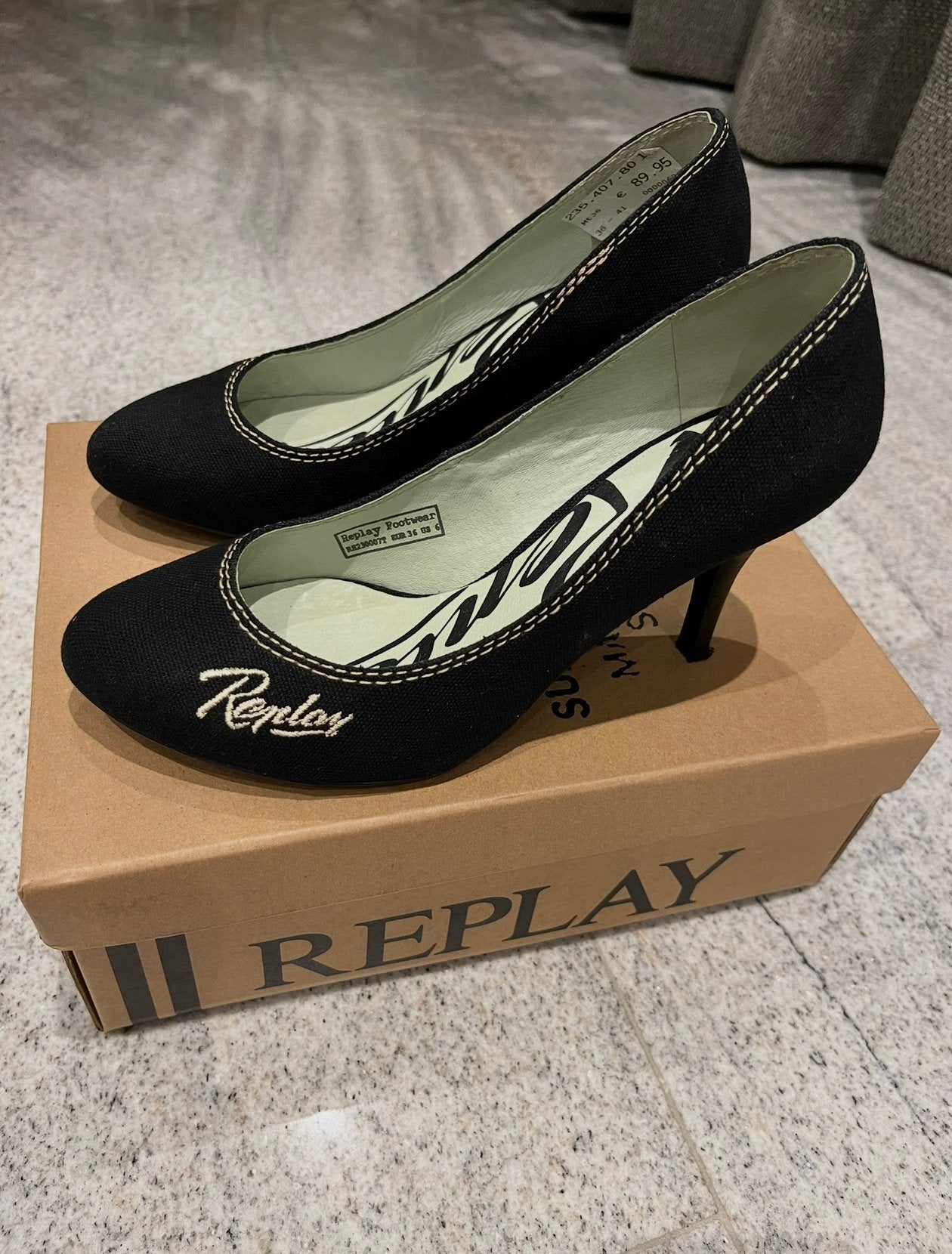 Replay zwarte pumps - Maat 36, Pumps, Zwart, Ophalen of Verzenden, Zo goed als nieuw