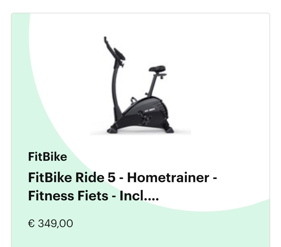 FitBike Ride 5 Hometrainer - z.g.a.n., Ophalen, Zo goed als nieuw, Benen, Hometrainer