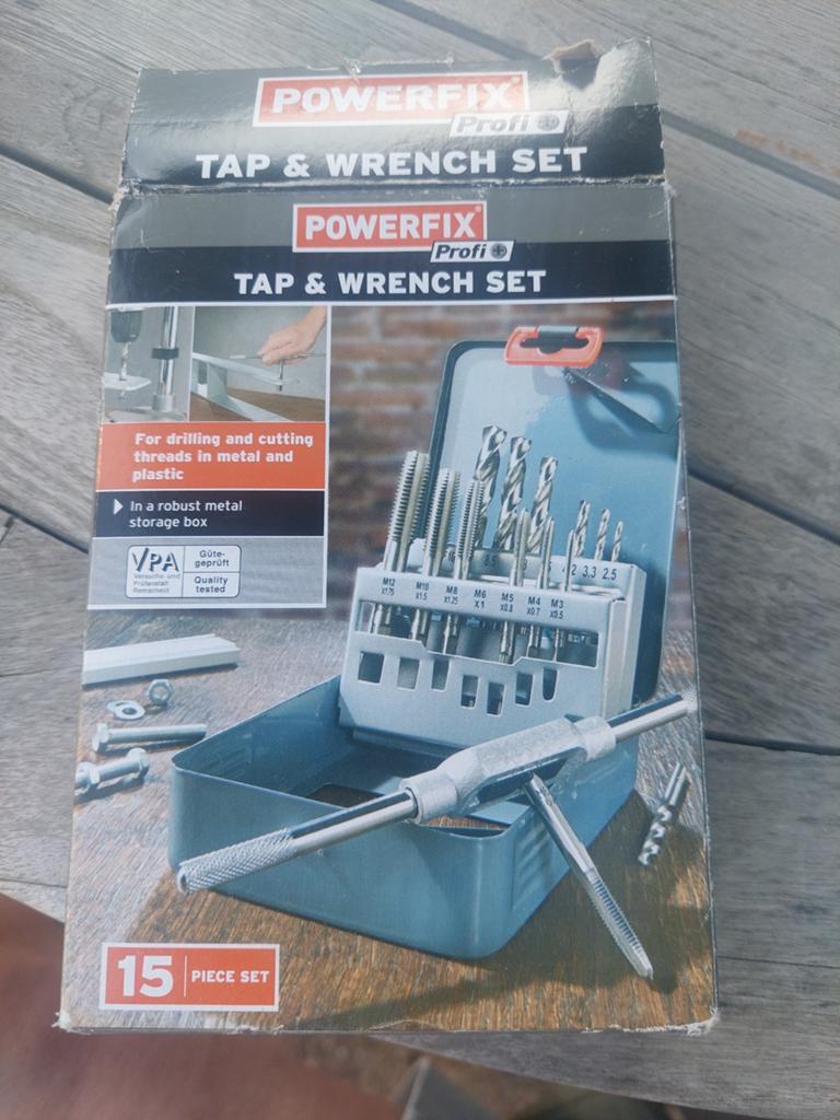 POWERFIX Profi Tap & Wrench Set - 15-delig, Ophalen of Verzenden, Overige typen