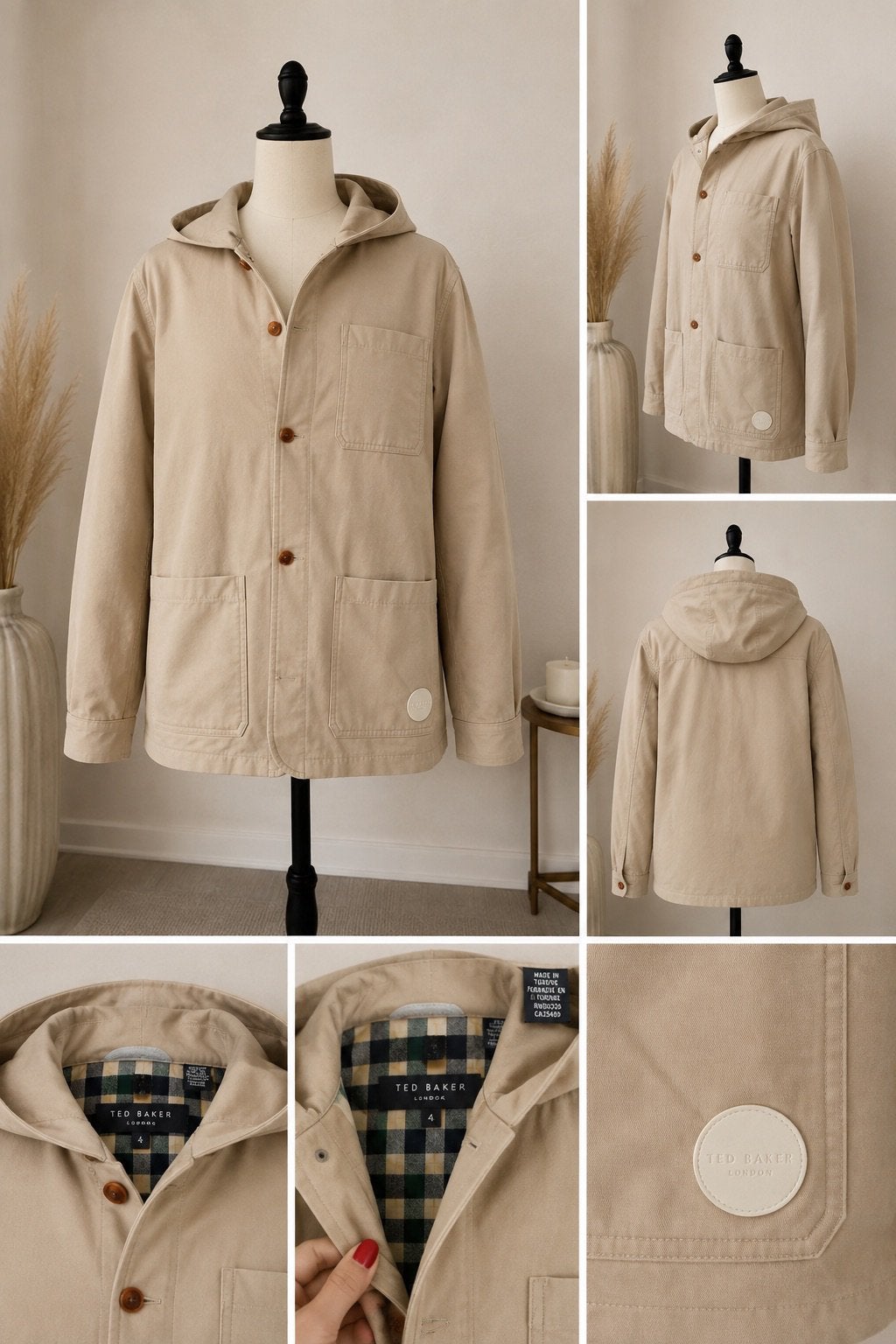 Nieuwe Ted Baker heren jas maat 4 (L), Ophalen of Verzenden, Nieuw, Maat 52/54 (L), Beige