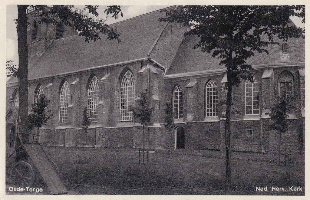 Oude Tonge n.h. kerk, Verzamelen, Ansichtkaarten | Nederland, Ophalen of Verzenden, Ongelopen, Zuid-Holland