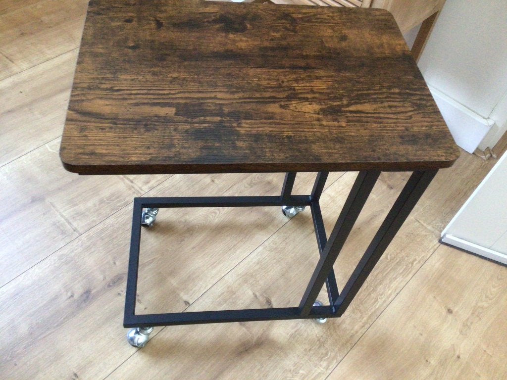 Te koop mooi tafeltje op wieltjes, Huis en Inrichting, Tafels | Bijzettafels, 45 tot 60 cm, Japandi, Minder dan 55 cm, Ophalen of Verzenden