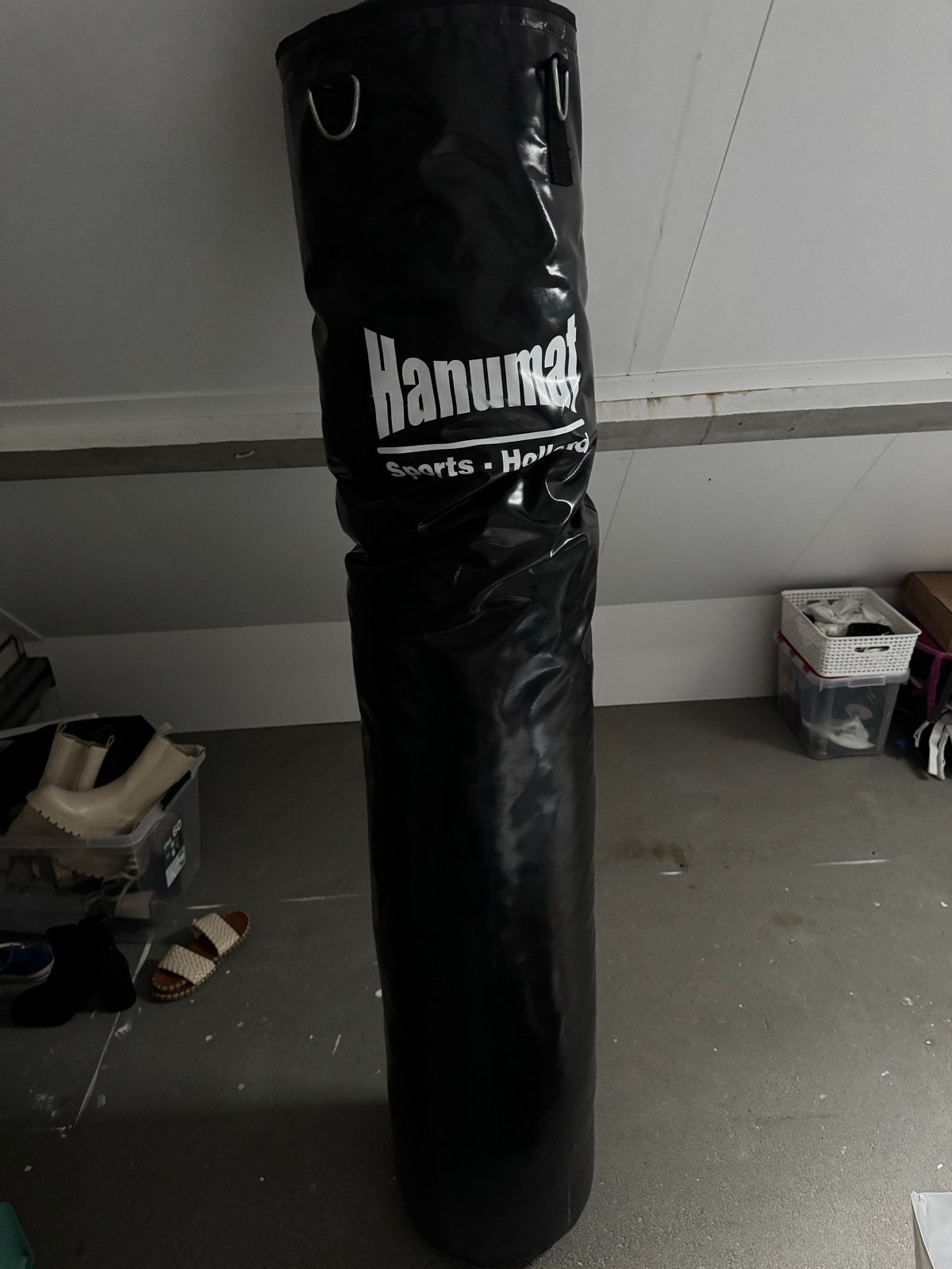 Bokszak Hanuman Sports met muurbeugel en accessoires, Sport en Fitness, Boksen, Ophalen, Gebruikt, Bokszak