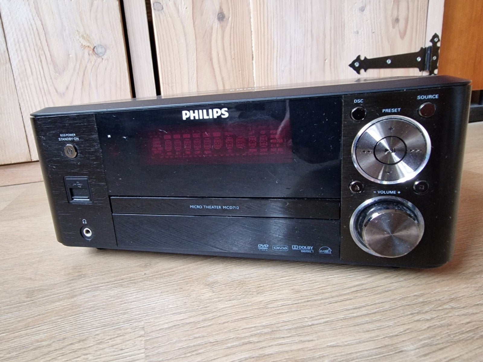 Philips Micro Theater MCD712 Geen afstandsbediening/speaker, Philips, Ophalen of Verzenden, Dvd-speler, Gebruikt