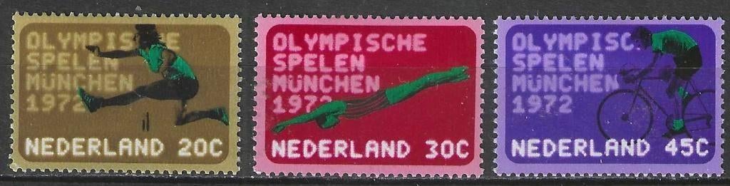Nederland 1972 - Yvert 960-962 - Olympische Spelen (PF), Postzegels en Munten, Postzegels | Nederland, Verzenden, Postfris