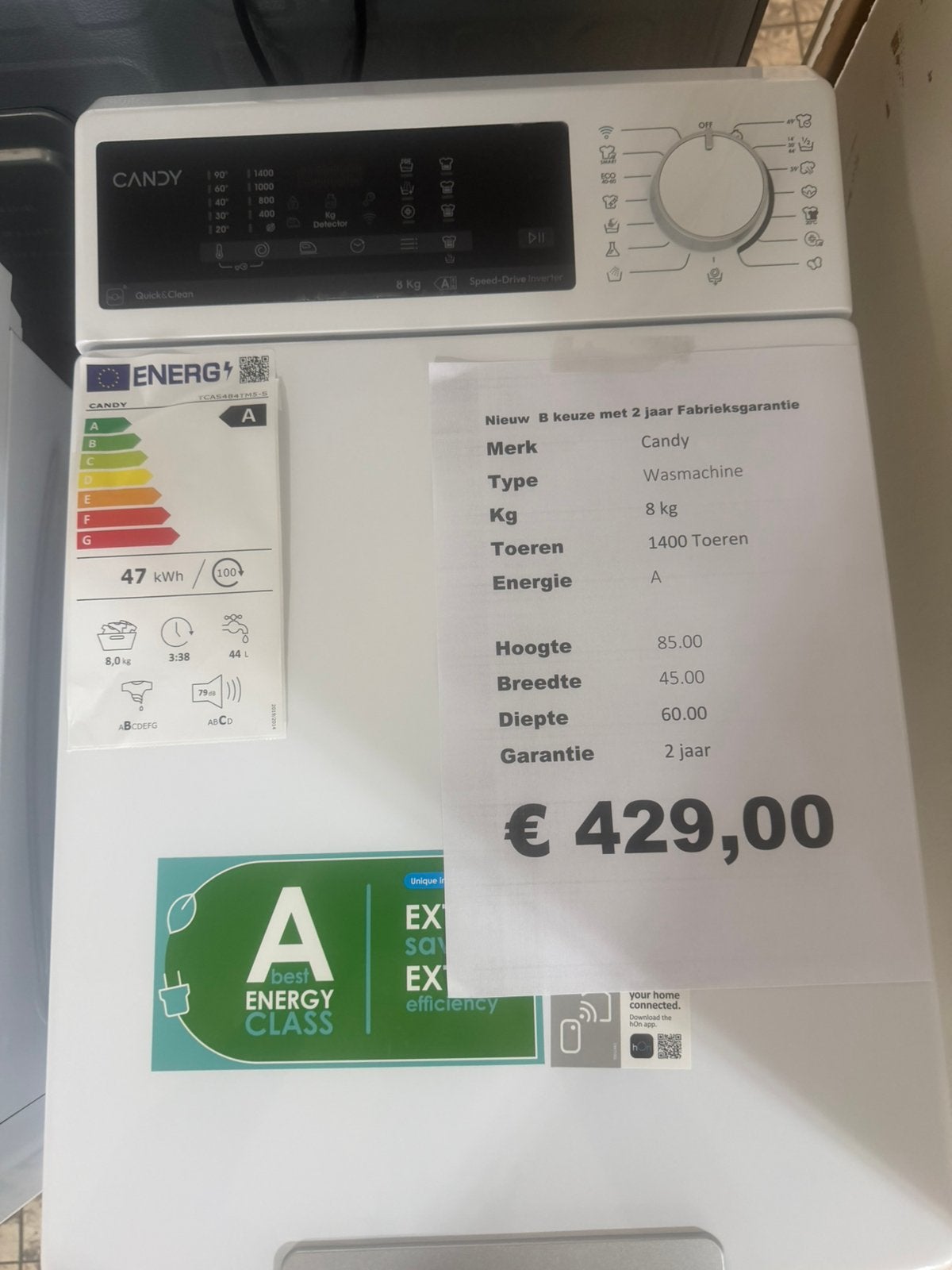 Bauknecht wasmachine 8 kg 1400 toeren, Witgoed en Apparatuur, Wasmachines, Ophalen, 1200 tot 1600 toeren, Minder dan 85 cm, Baukneccht