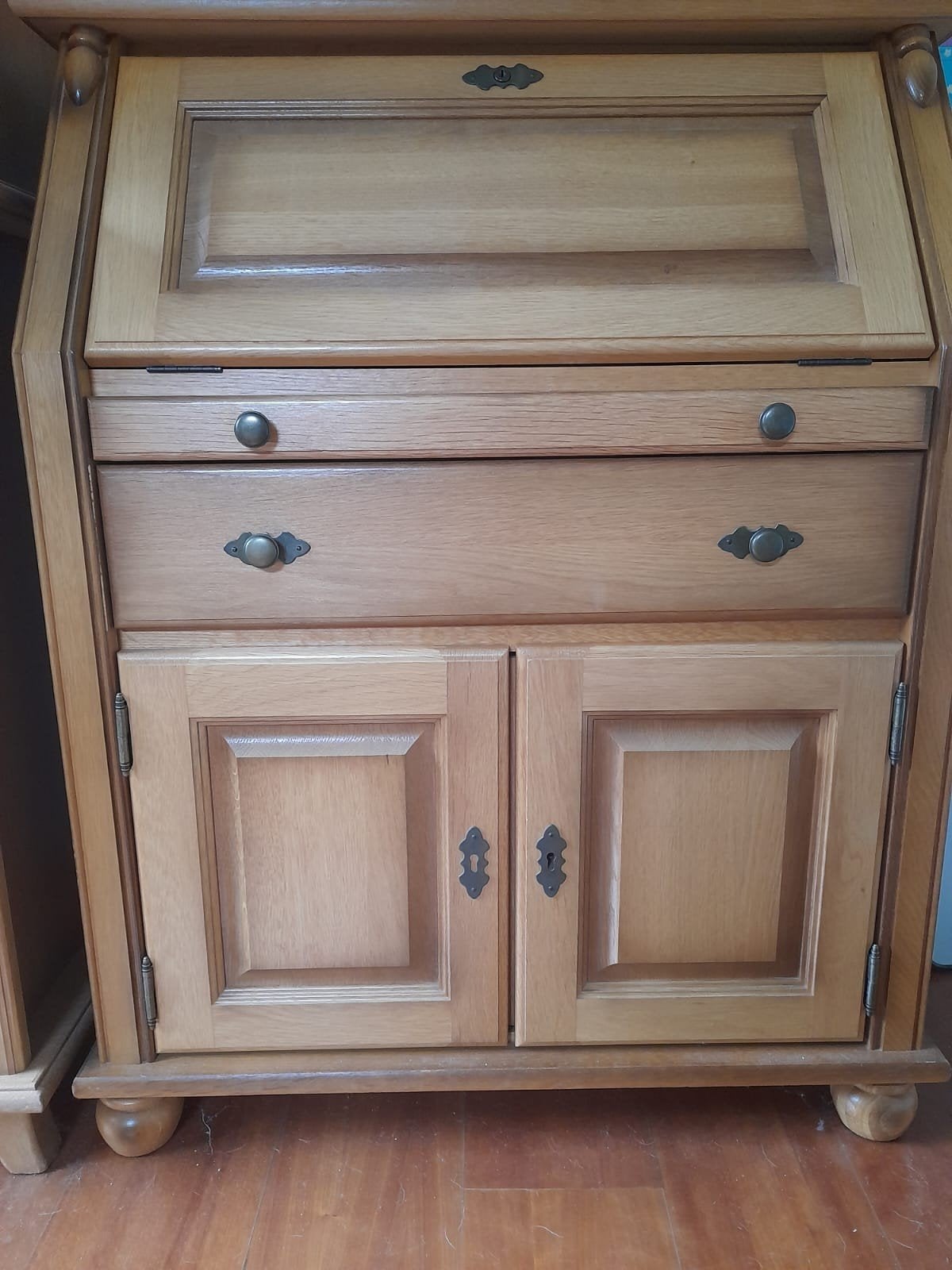Massief eiken secretaire / bureau, Antiek en Kunst, Antiek | Meubels | Kasten, Ophalen