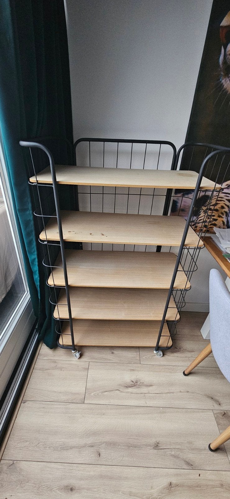 Handig verrijdbare bakkerskast met 5 planken, Huis en Inrichting, Ophalen of Verzenden, Gebruikt