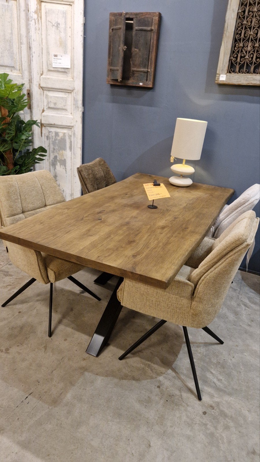 SALE‼️ Europees eiken tafel | boonstamtafel, Huis en Inrichting, Ophalen, 50 tot 100 cm, Rechthoekig, Nieuw