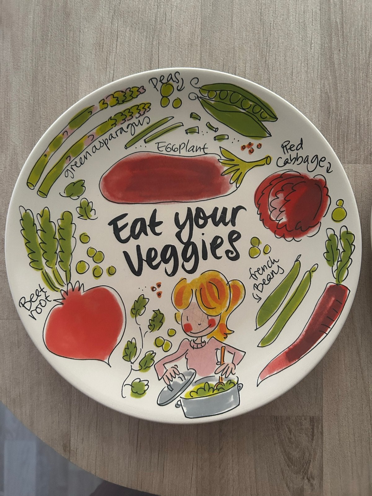 3x Blond Amsterdam 'Eat Your Veggies' borden, Blond Amsterdam, Ophalen of Verzenden, Zo goed als nieuw, Bord(en)