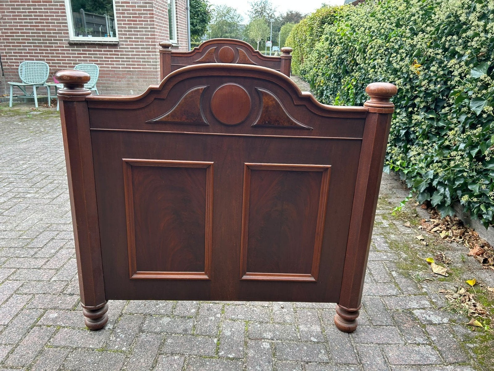 noten houten bed gratis, Ophalen