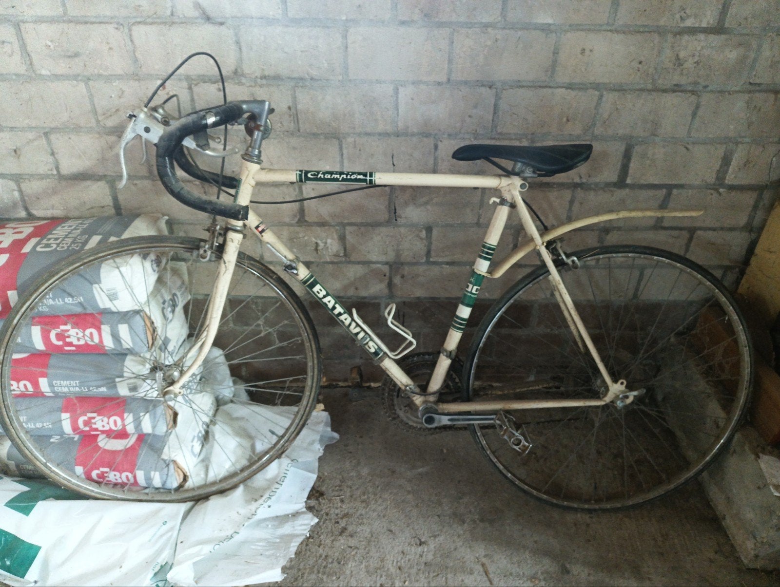 Retro racefiets, Fietsen en Brommers, Fietsen | Racefietsen, Ophalen, Gebruikt, Batavus, 10 tot 15 versnellingen