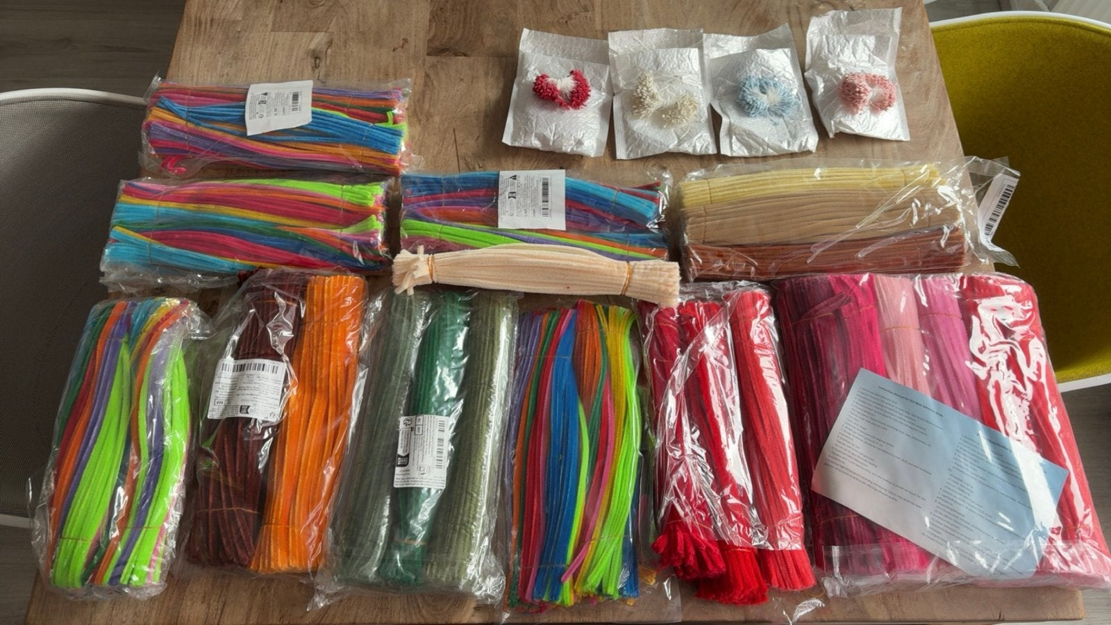 Grote partij chenilledraad/pijpenragers in diverse kleuren, Hobby en Vrije tijd, Knutselen, Textiel, Nieuw, Meerkleurig, Ophalen of Verzenden