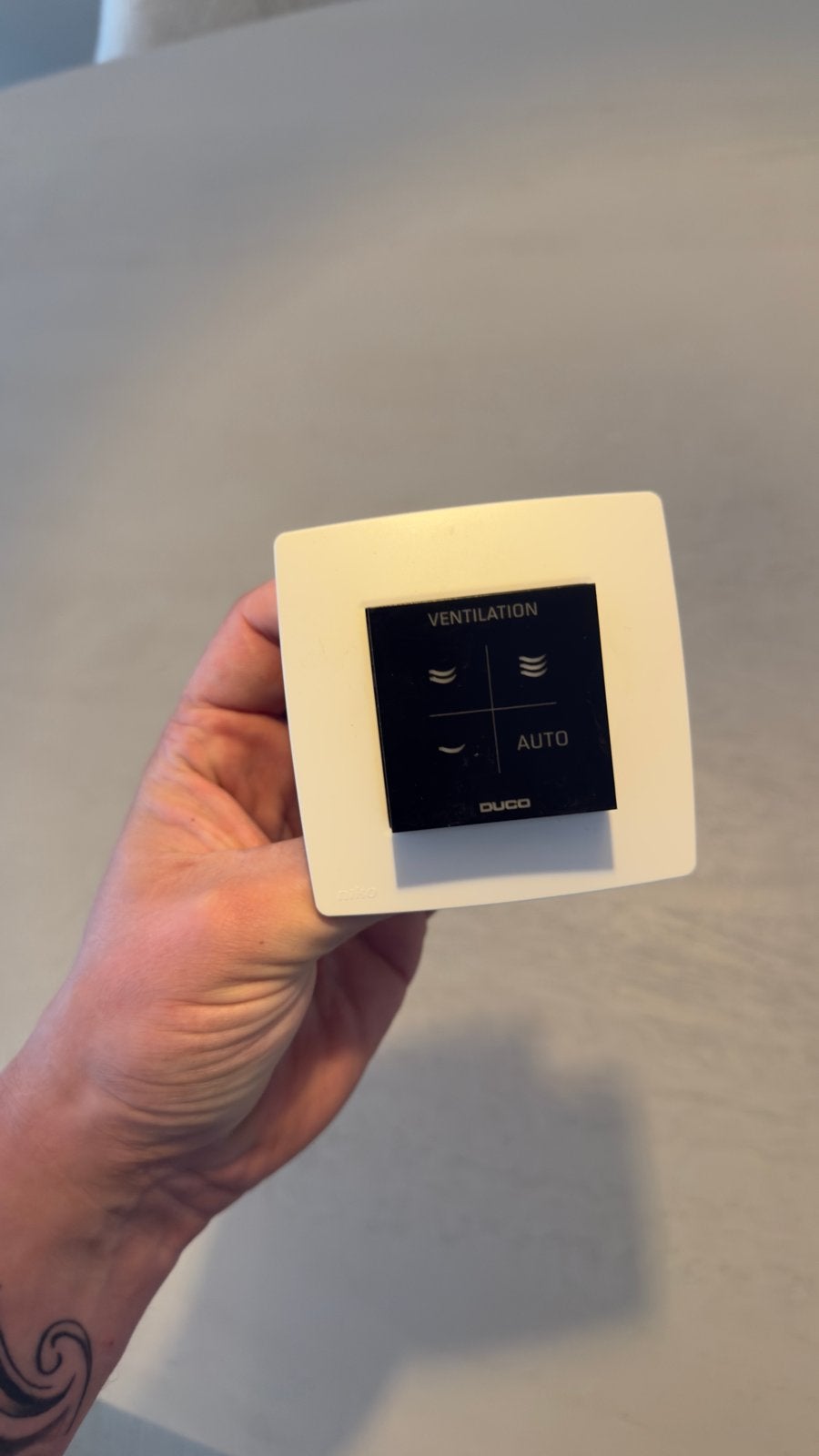 Duco bedieningsschakelaar bedraad - wit/zwart, Ophalen of Verzenden, Zo goed als nieuw, Ventilator
